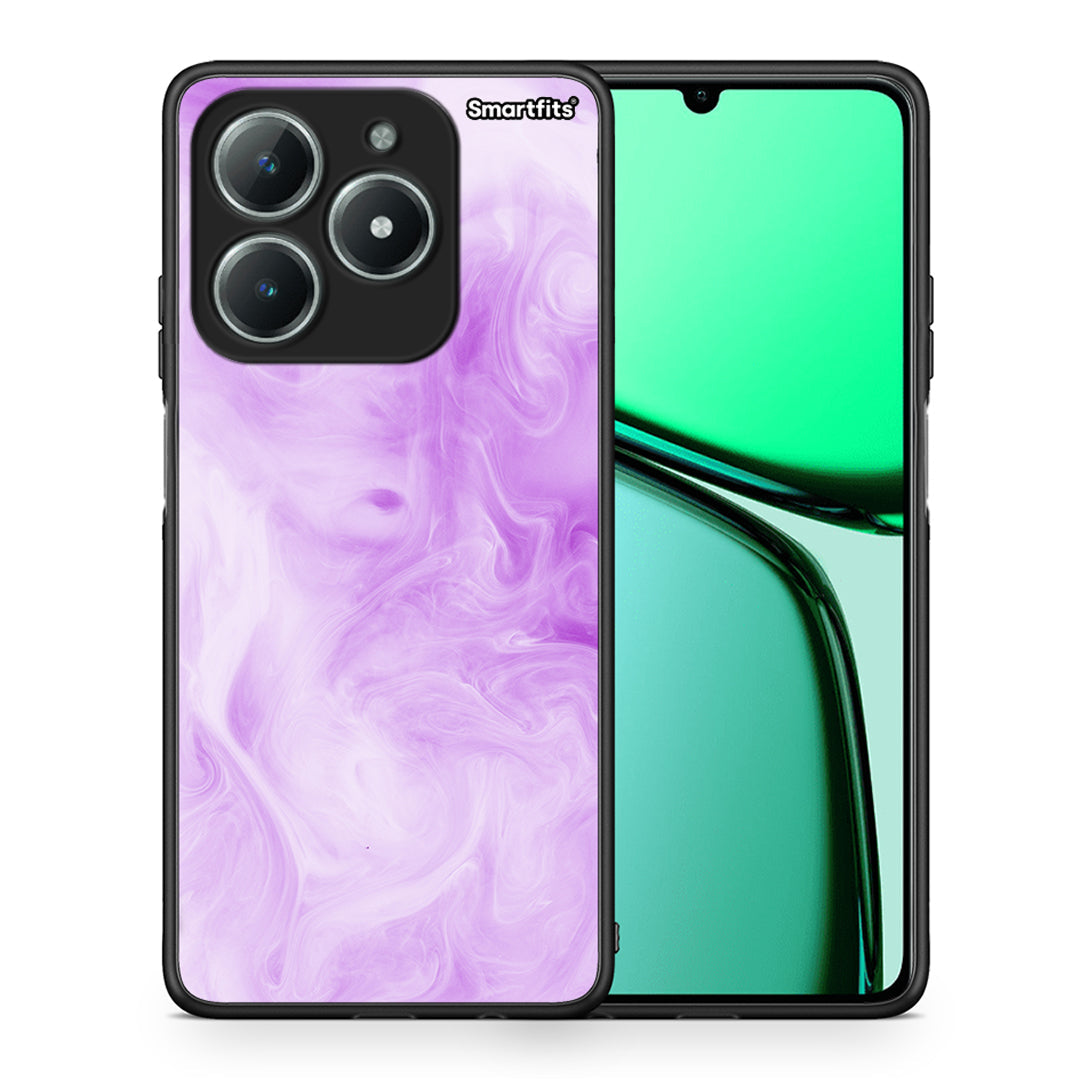 Θήκη Realme C63 4G Lavender Watercolor από τη Smartfits με σχέδιο στο πίσω μέρος και μαύρο περίβλημα | Realme C63 4G Lavender Watercolor case with colorful back and black bezels