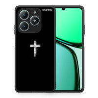 Thumbnail for Θήκη Realme C63 4G White Cross από τη Smartfits με σχέδιο στο πίσω μέρος και μαύρο περίβλημα | Realme C63 4G White Cross case with colorful back and black bezels