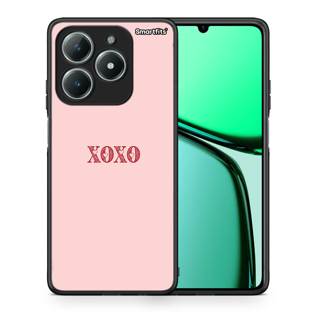 Θήκη Realme C63 4G XOXO Love από τη Smartfits με σχέδιο στο πίσω μέρος και μαύρο περίβλημα | Realme C63 4G XOXO Love case with colorful back and black bezels