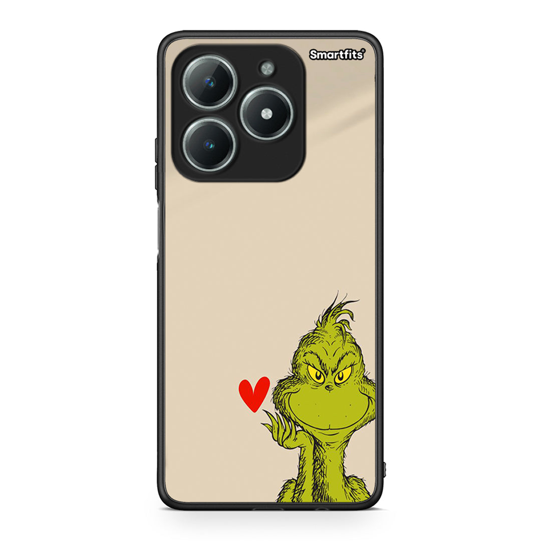 Realme C63 4G Xmas Grinch θήκη από τη Smartfits με σχέδιο στο πίσω μέρος και μαύρο περίβλημα | Smartphone case with colorful back and black bezels by Smartfits