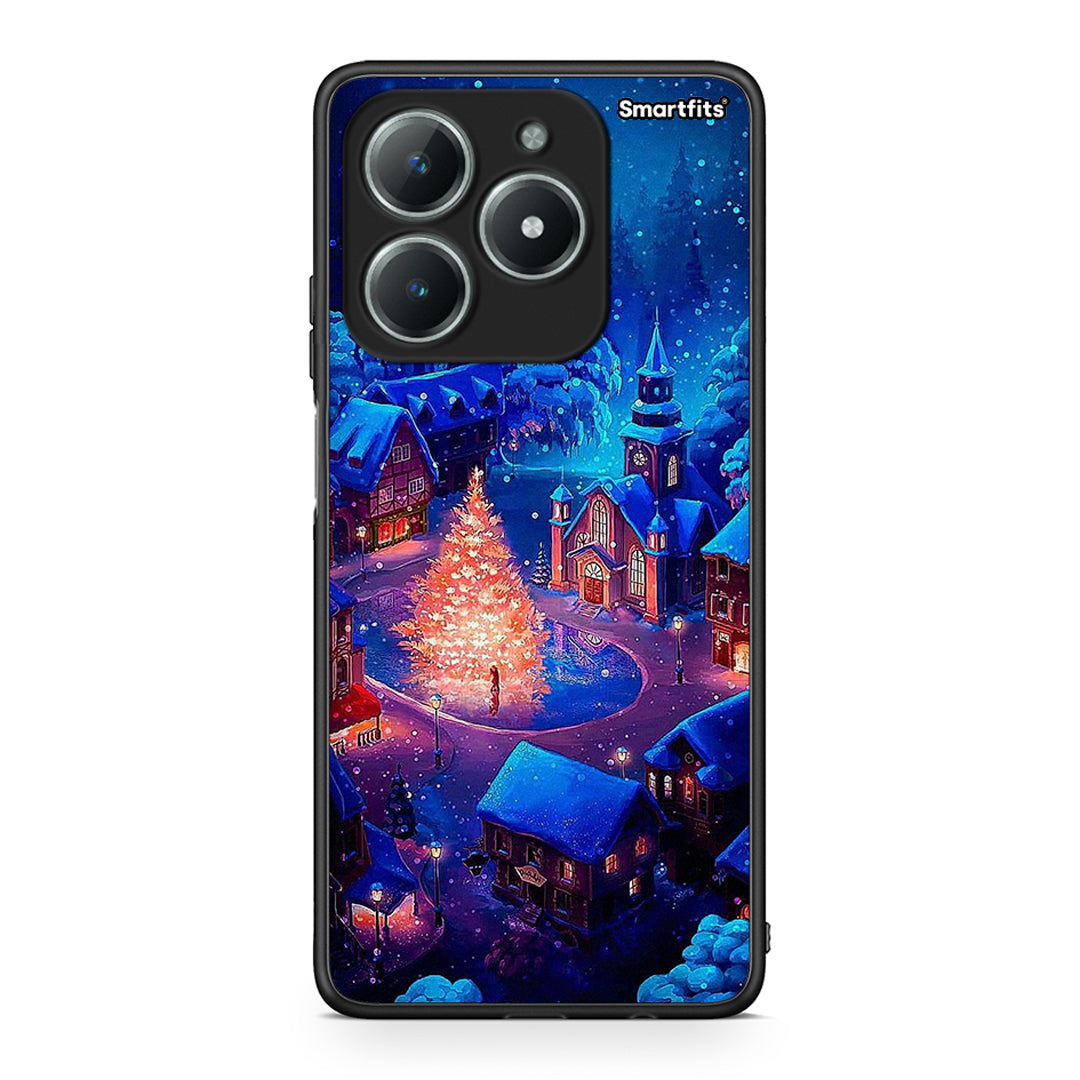 Realme C63 4G Xmas Village θήκη από τη Smartfits με σχέδιο στο πίσω μέρος και μαύρο περίβλημα | Smartphone case with colorful back and black bezels by Smartfits