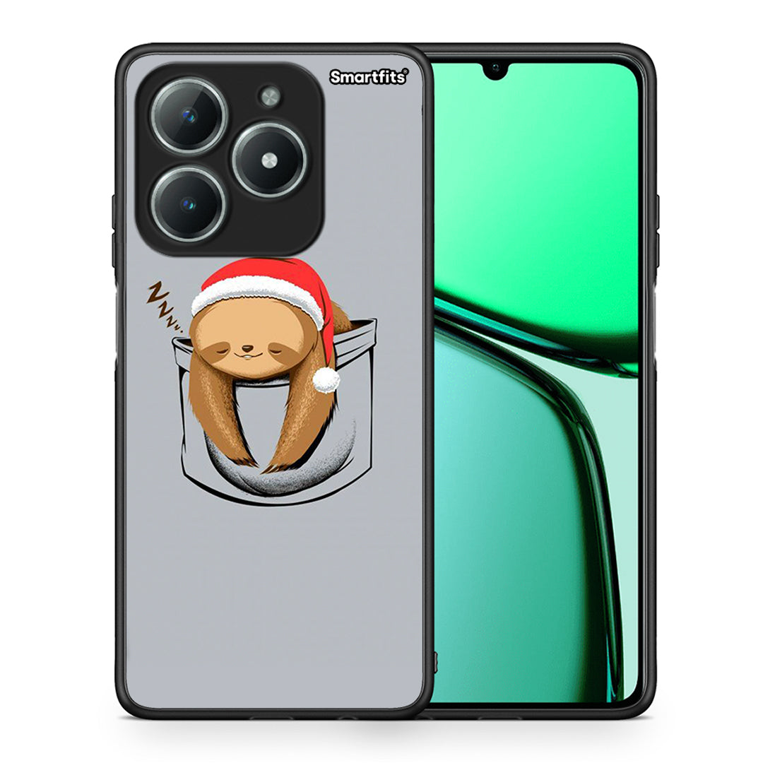 Θήκη Realme C61 Xmas Zzzz από τη Smartfits με σχέδιο στο πίσω μέρος και μαύρο περίβλημα | Realme C61 Xmas Zzzz case with colorful back and black bezels