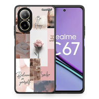 Thumbnail for Θήκη Realme C67 4G Aesthetic Collage από τη Smartfits με σχέδιο στο πίσω μέρος και μαύρο περίβλημα | Realme C67 4G Aesthetic Collage case with colorful back and black bezels