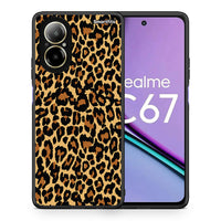 Thumbnail for Θήκη Realme C67 4G Leopard Animal από τη Smartfits με σχέδιο στο πίσω μέρος και μαύρο περίβλημα | Realme C67 4G Leopard Animal case with colorful back and black bezels