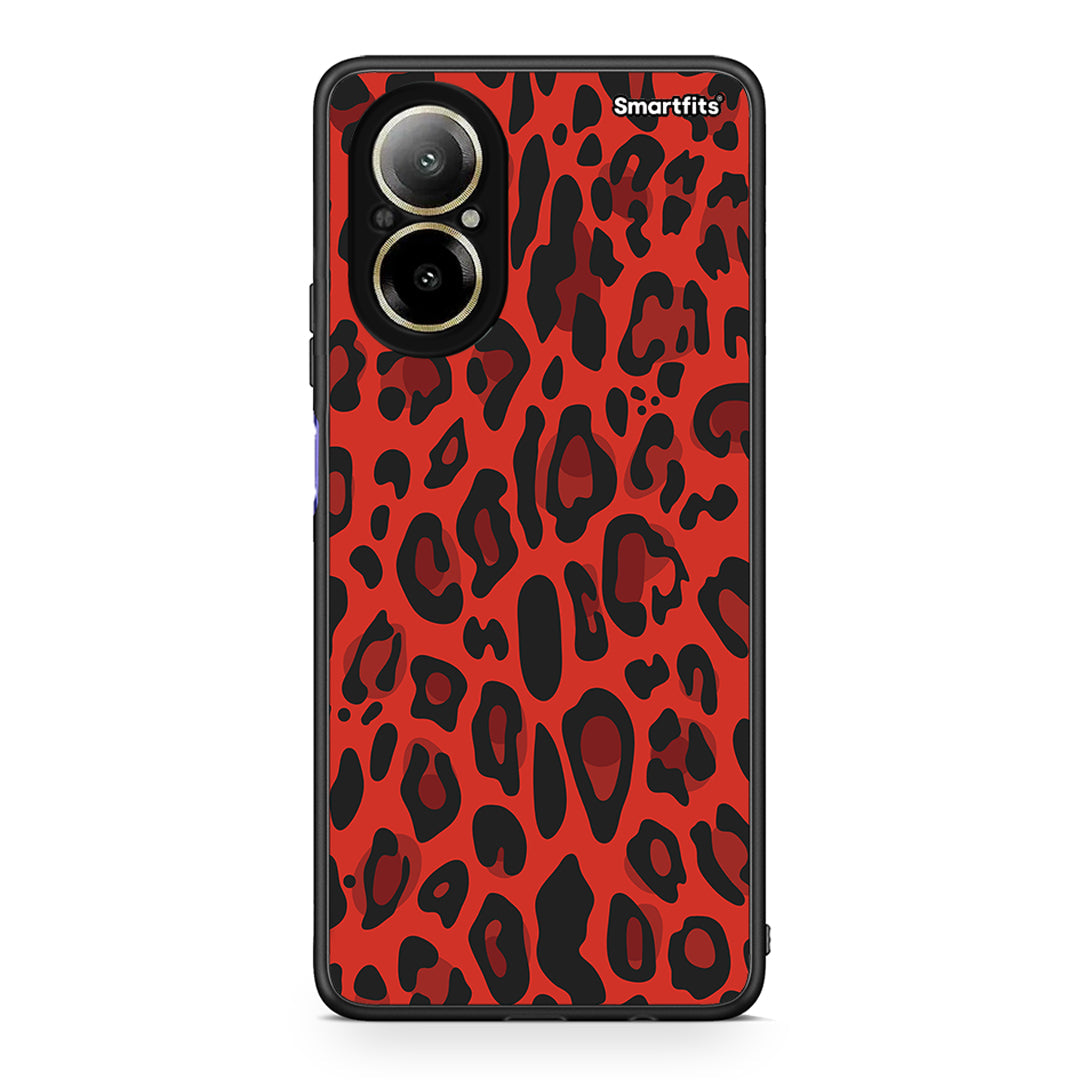 4 - Realme C67 4G Red Leopard Animal case, cover, bumper