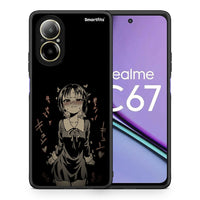 Thumbnail for Θήκη Realme C67 4G Anime Girl από τη Smartfits με σχέδιο στο πίσω μέρος και μαύρο περίβλημα | Realme C67 4G Anime Girl case with colorful back and black bezels