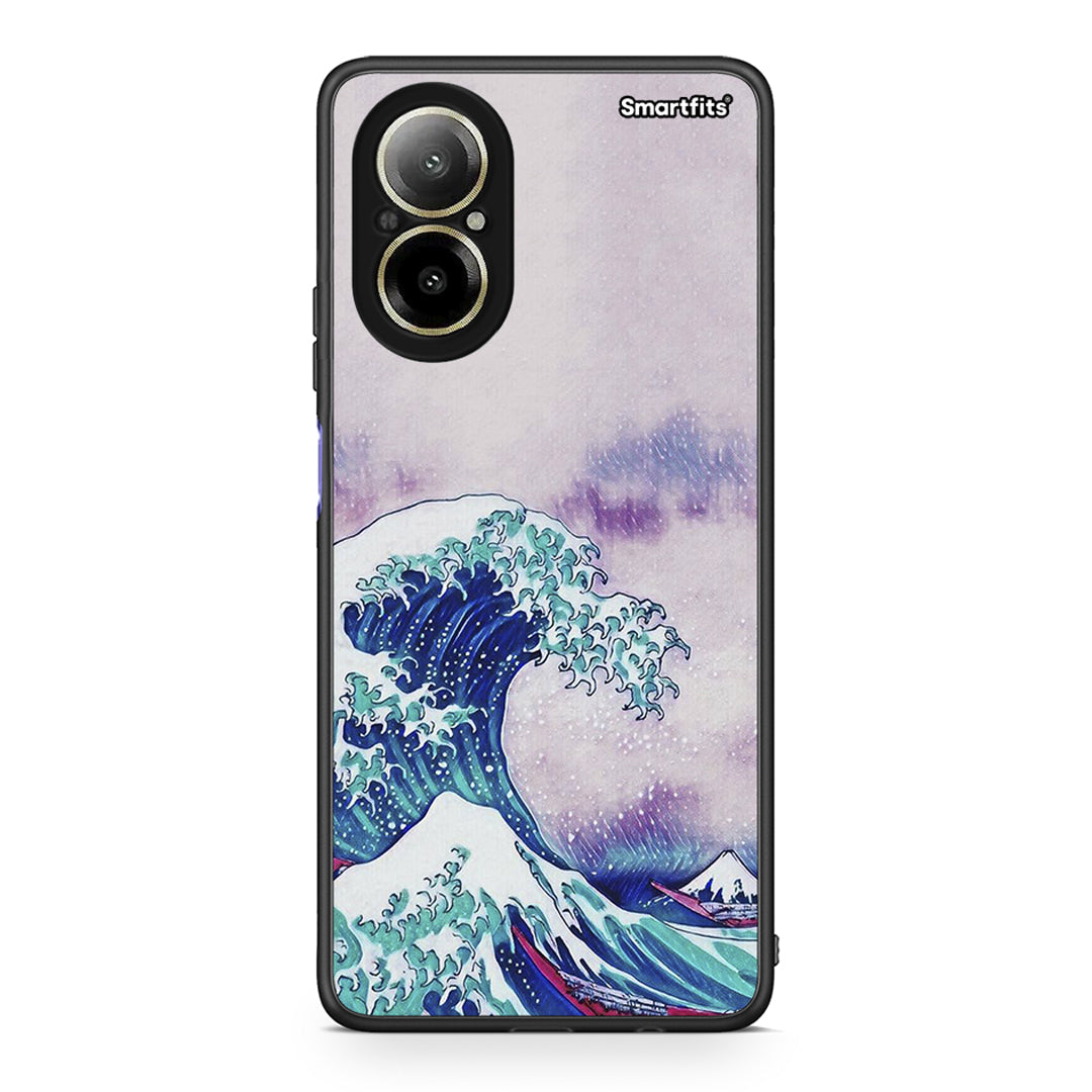 Realme C67 4G Blue Waves θήκη από τη Smartfits με σχέδιο στο πίσω μέρος και μαύρο περίβλημα | Smartphone case with colorful back and black bezels by Smartfits