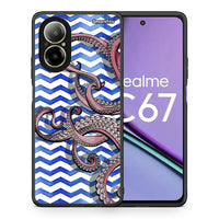 Thumbnail for Θήκη Realme C67 4G Chevron Devilfish από τη Smartfits με σχέδιο στο πίσω μέρος και μαύρο περίβλημα | Realme C67 4G Chevron Devilfish case with colorful back and black bezels