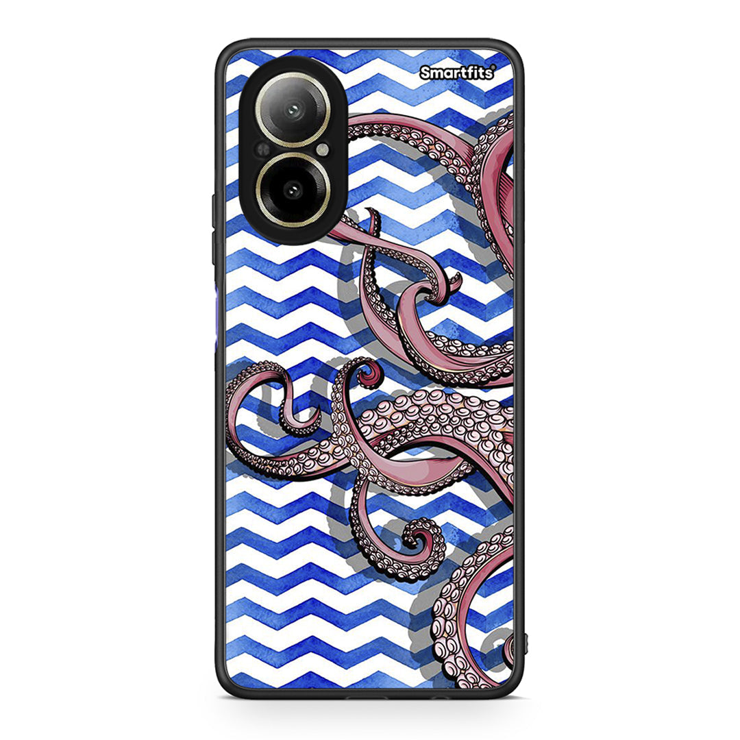 Realme C67 4G Chevron Devilfish θήκη από τη Smartfits με σχέδιο στο πίσω μέρος και μαύρο περίβλημα | Smartphone case with colorful back and black bezels by Smartfits