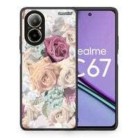 Thumbnail for Θήκη Realme C67 4G Bouquet Floral από τη Smartfits με σχέδιο στο πίσω μέρος και μαύρο περίβλημα | Realme C67 4G Bouquet Floral case with colorful back and black bezels