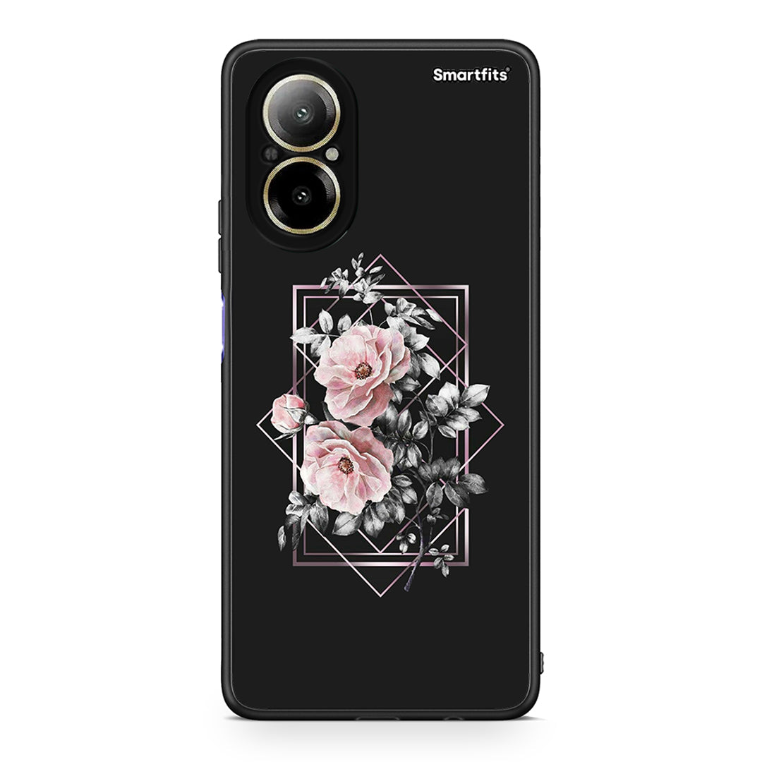 4 - Realme C67 4G Frame Flower case, cover, bumper