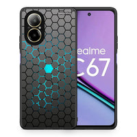 Thumbnail for Θήκη Realme C67 4G Hexagonal Geometric από τη Smartfits με σχέδιο στο πίσω μέρος και μαύρο περίβλημα | Realme C67 4G Hexagonal Geometric case with colorful back and black bezels