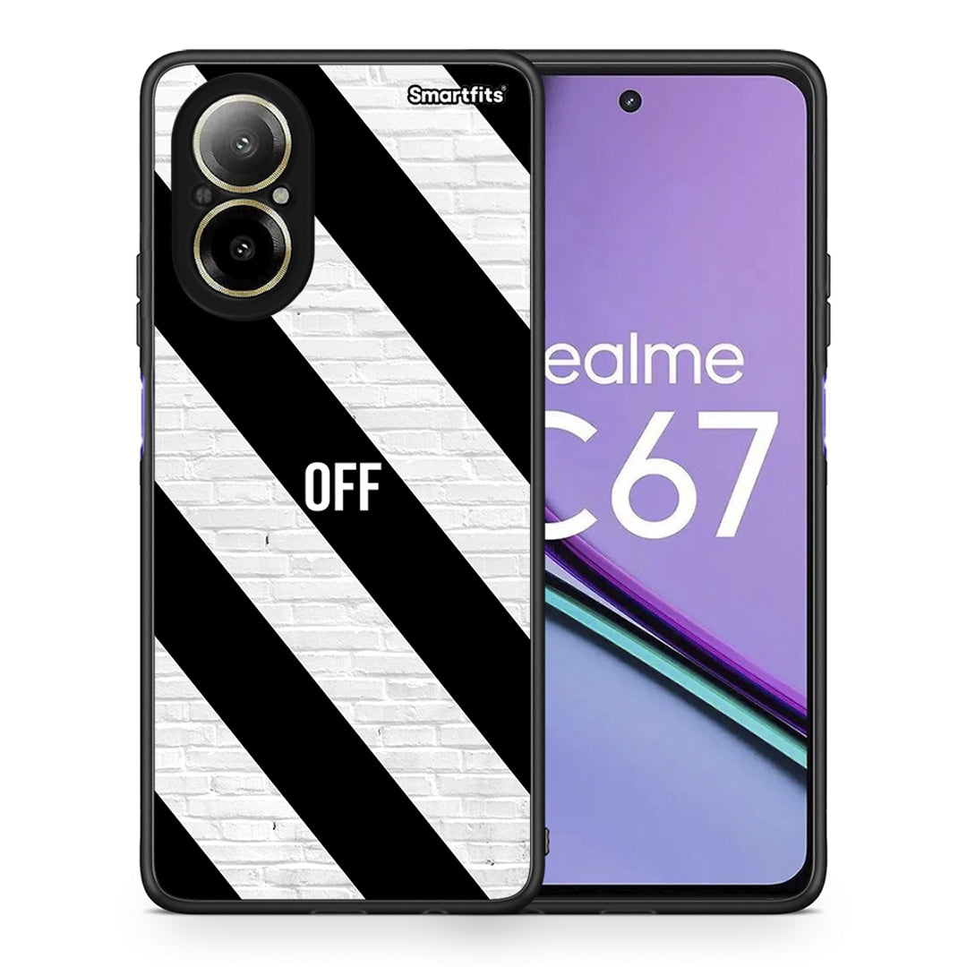 Θήκη Realme C67 4G Get Off από τη Smartfits με σχέδιο στο πίσω μέρος και μαύρο περίβλημα | Realme C67 4G Get Off case with colorful back and black bezels