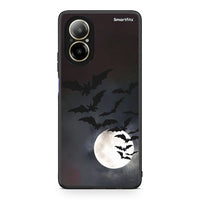 Thumbnail for Realme C67 4G Halloween Bat Night Θήκη από τη Smartfits με σχέδιο στο πίσω μέρος και μαύρο περίβλημα | Smartphone case with colorful back and black bezels by Smartfits