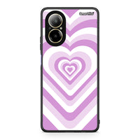 Thumbnail for Realme C67 4G Lilac Hearts θήκη από τη Smartfits με σχέδιο στο πίσω μέρος και μαύρο περίβλημα | Smartphone case with colorful back and black bezels by Smartfits