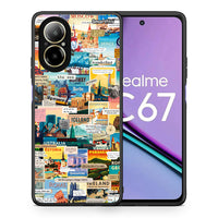 Thumbnail for Θήκη Realme C67 4G Live To Travel από τη Smartfits με σχέδιο στο πίσω μέρος και μαύρο περίβλημα | Realme C67 4G Live To Travel case with colorful back and black bezels