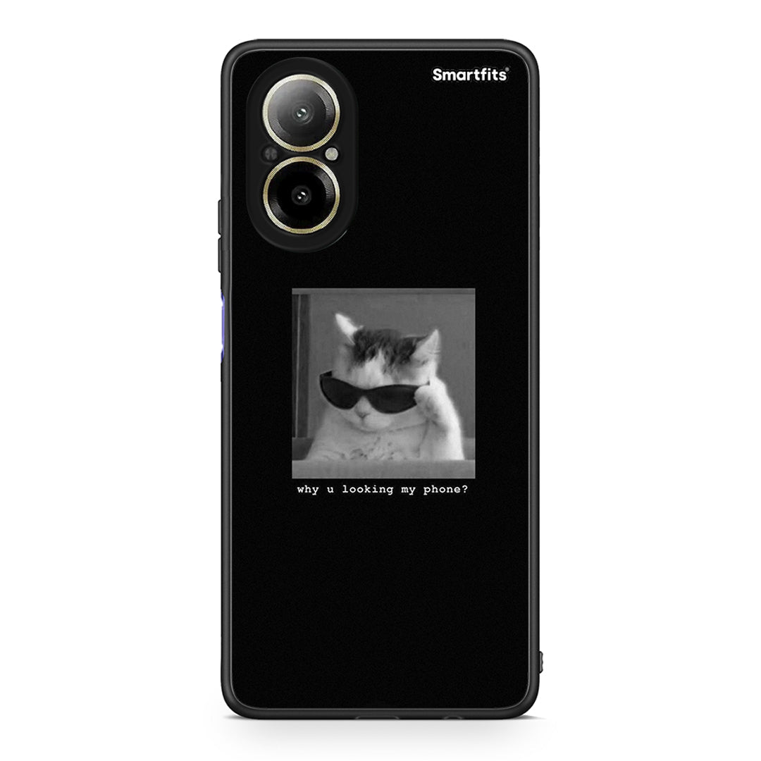 Realme C67 4G Meme Cat θήκη από τη Smartfits με σχέδιο στο πίσω μέρος και μαύρο περίβλημα | Smartphone case with colorful back and black bezels by Smartfits