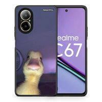Thumbnail for Θήκη Realme C67 4G Meme Duck από τη Smartfits με σχέδιο στο πίσω μέρος και μαύρο περίβλημα | Realme C67 4G Meme Duck case with colorful back and black bezels