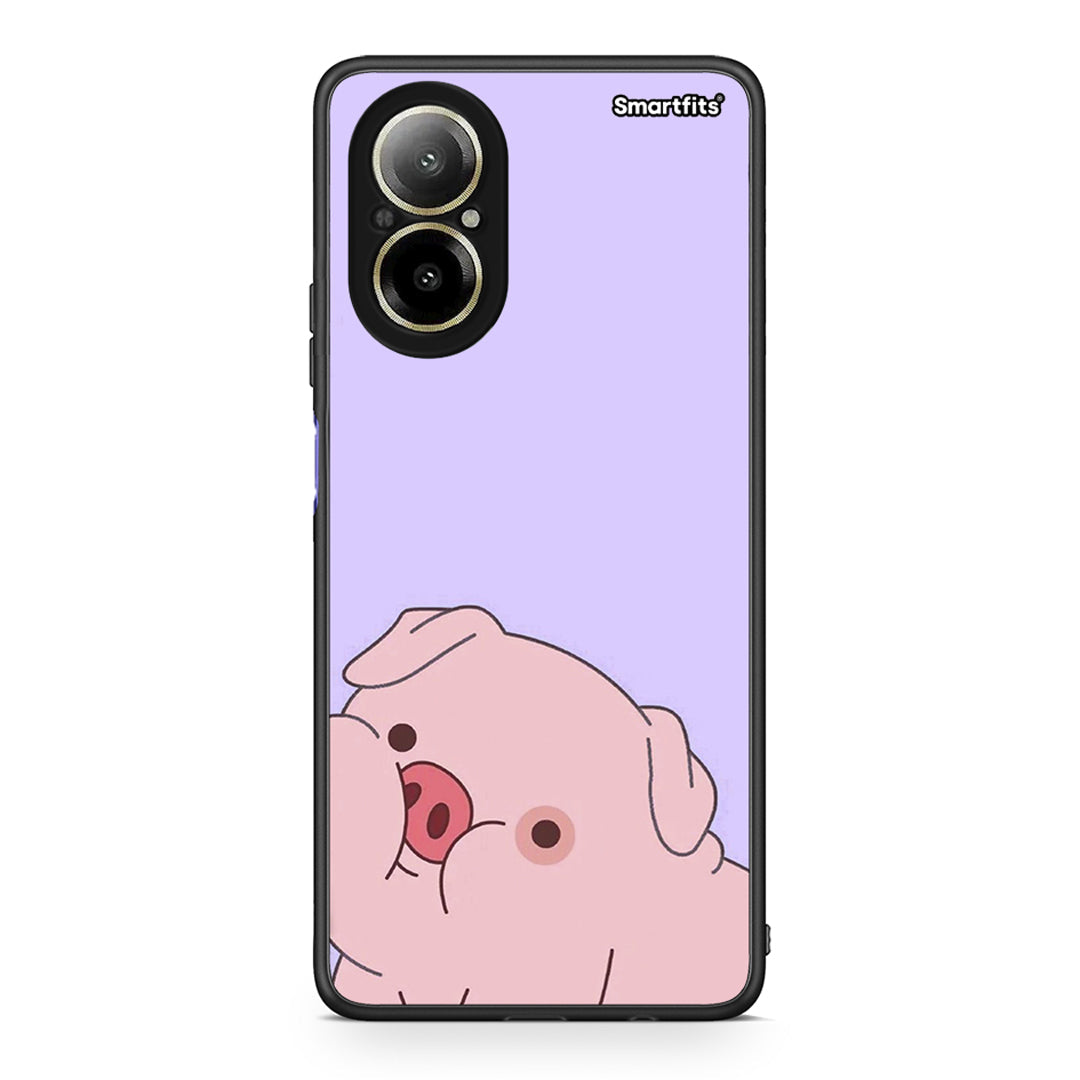 Realme C67 4G Pig Love 2 Θήκη Αγίου Βαλεντίνου από τη Smartfits με σχέδιο στο πίσω μέρος και μαύρο περίβλημα | Smartphone case with colorful back and black bezels by Smartfits