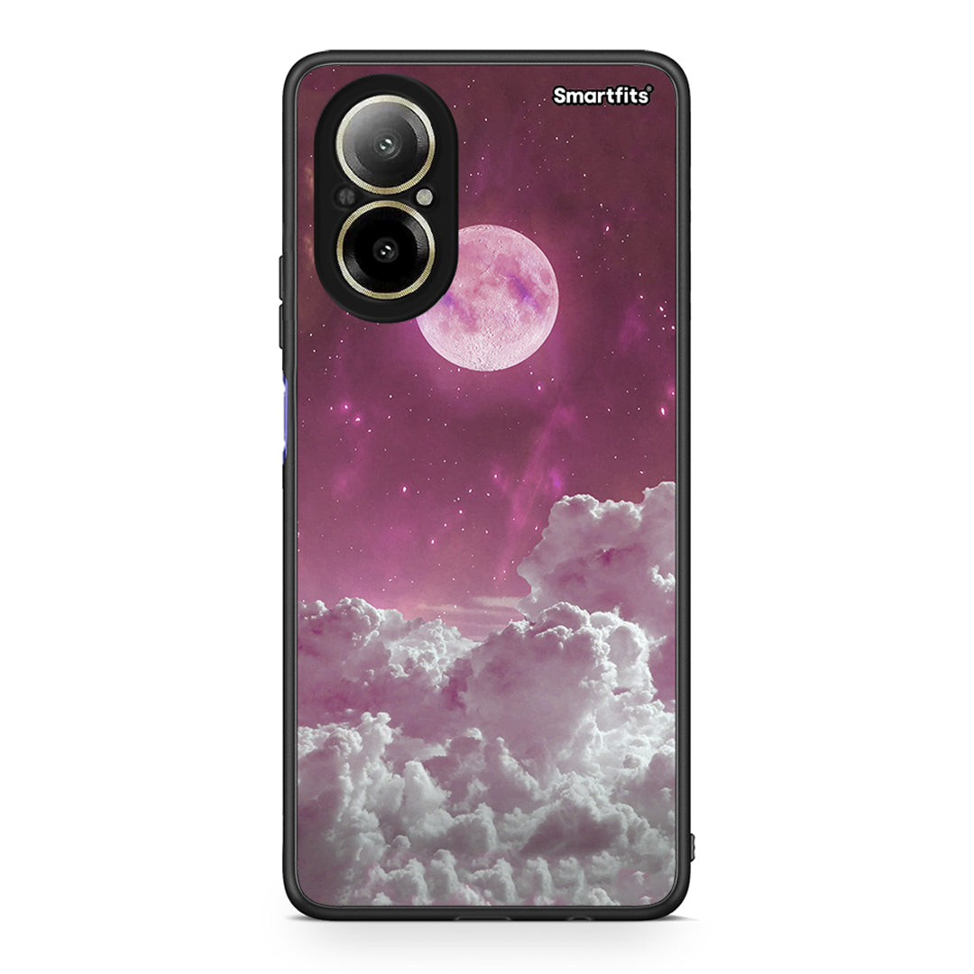 Realme C67 4G Pink Moon Θήκη από τη Smartfits με σχέδιο στο πίσω μέρος και μαύρο περίβλημα | Smartphone case with colorful back and black bezels by Smartfits