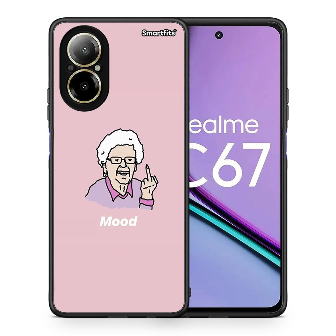 Θήκη Realme C67 4G Mood PopArt από τη Smartfits με σχέδιο στο πίσω μέρος και μαύρο περίβλημα | Realme C67 4G Mood PopArt case with colorful back and black bezels