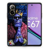 Thumbnail for Θήκη Realme C67 4G Thanos PopArt από τη Smartfits με σχέδιο στο πίσω μέρος και μαύρο περίβλημα | Realme C67 4G Thanos PopArt case with colorful back and black bezels