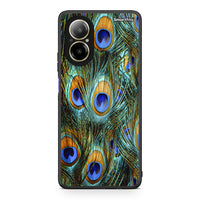 Thumbnail for Realme C67 4G Real Peacock Feathers θήκη από τη Smartfits με σχέδιο στο πίσω μέρος και μαύρο περίβλημα | Smartphone case with colorful back and black bezels by Smartfits