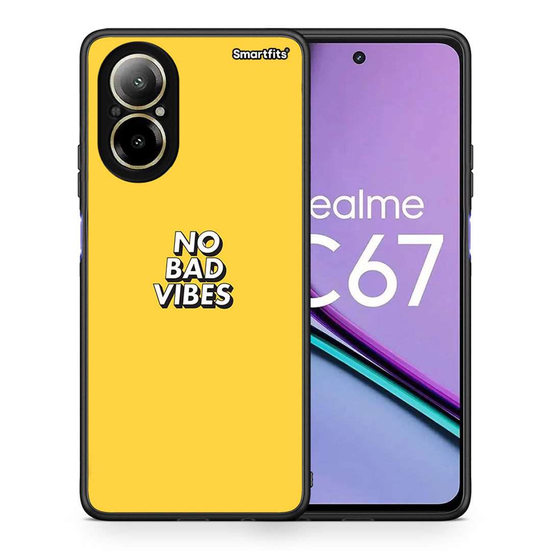 Θήκη Realme C67 4G Vibes Text από τη Smartfits με σχέδιο στο πίσω μέρος και μαύρο περίβλημα | Realme C67 4G Vibes Text case with colorful back and black bezels