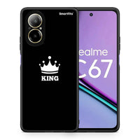 Thumbnail for Θήκη Realme C67 4G King Valentine από τη Smartfits με σχέδιο στο πίσω μέρος και μαύρο περίβλημα | Realme C67 4G King Valentine case with colorful back and black bezels