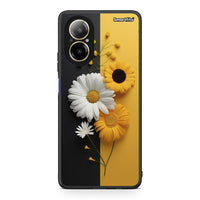 Thumbnail for Realme C67 4G Yellow Daisies θήκη από τη Smartfits με σχέδιο στο πίσω μέρος και μαύρο περίβλημα | Smartphone case with colorful back and black bezels by Smartfits