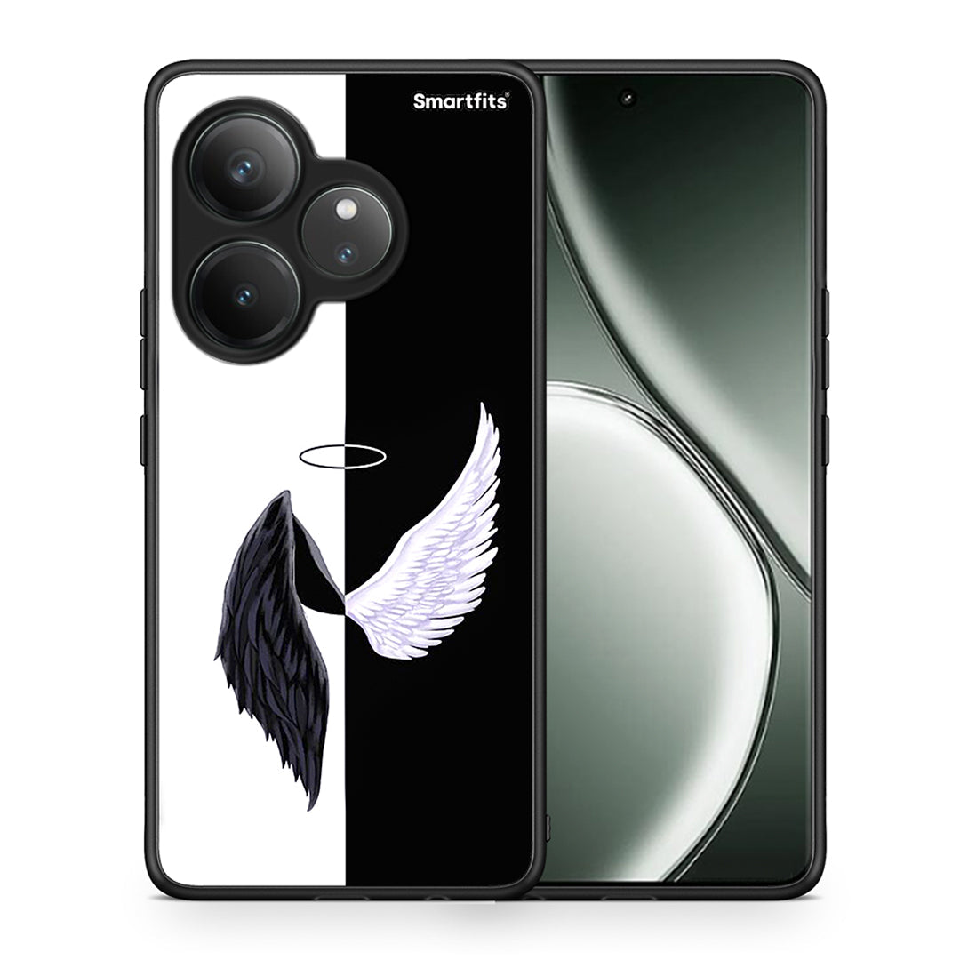 Θήκη Realme GT 6 5G Angels Demons από τη Smartfits με σχέδιο στο πίσω μέρος και μαύρο περίβλημα | Realme GT 6 5G Angels Demons case with colorful back and black bezels