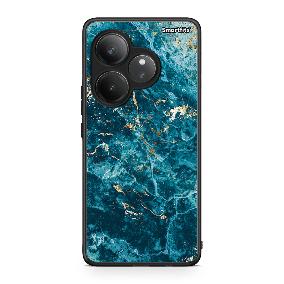 Realme GT 6 5G Marble Blue θήκη από τη Smartfits με σχέδιο στο πίσω μέρος και μαύρο περίβλημα | Smartphone case with colorful back and black bezels by Smartfits