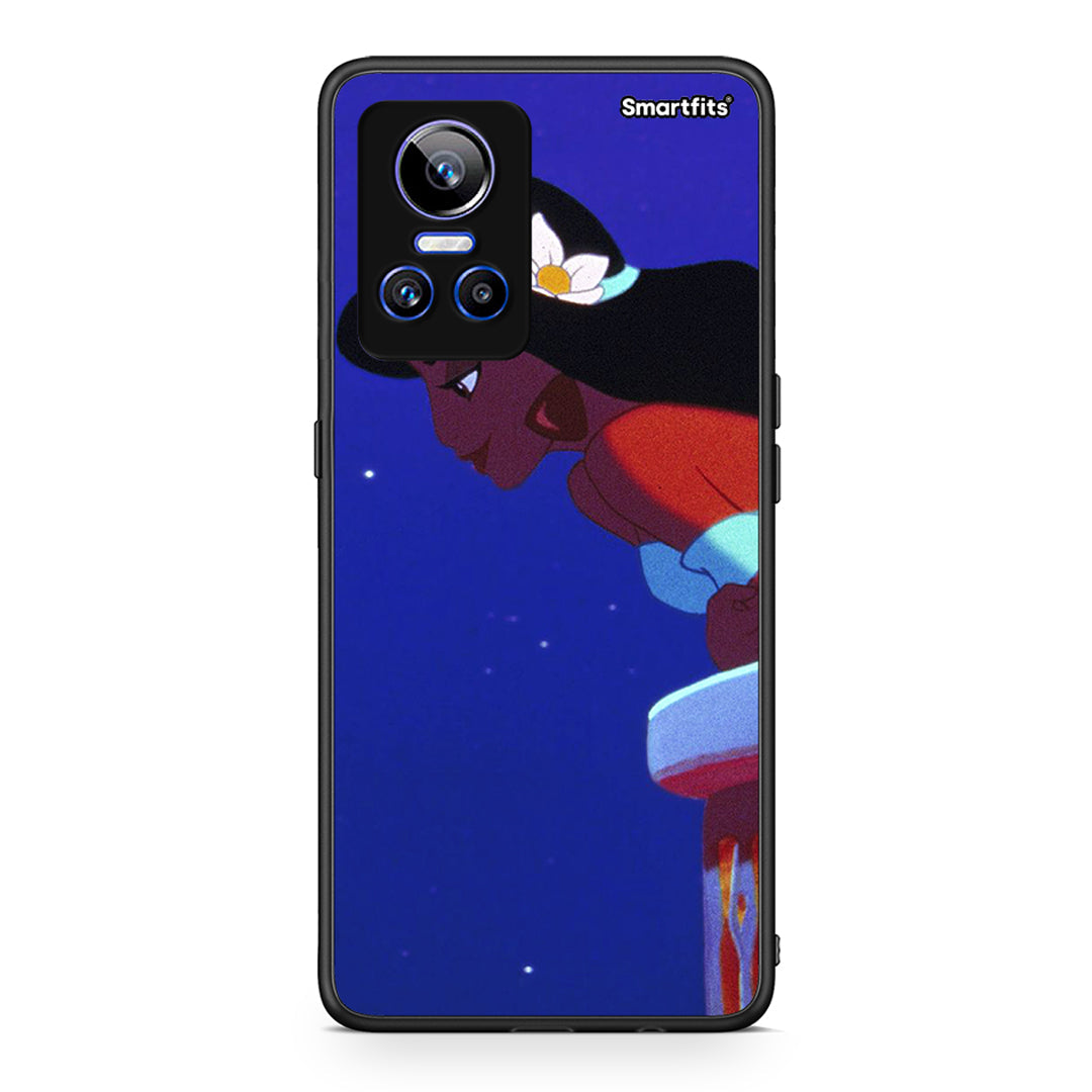 Realme GT Neo 3 Alladin And Jasmine Love 2 θήκη από τη Smartfits με σχέδιο στο πίσω μέρος και μαύρο περίβλημα | Smartphone case with colorful back and black bezels by Smartfits