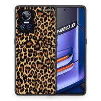 Thumbnail for Θήκη Realme GT Neo 3 Leopard Animal από τη Smartfits με σχέδιο στο πίσω μέρος και μαύρο περίβλημα | Realme GT Neo 3 Leopard Animal case with colorful back and black bezels