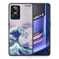 Thumbnail for Θήκη Realme GT Neo 3 Blue Waves από τη Smartfits με σχέδιο στο πίσω μέρος και μαύρο περίβλημα | Realme GT Neo 3 Blue Waves case with colorful back and black bezels