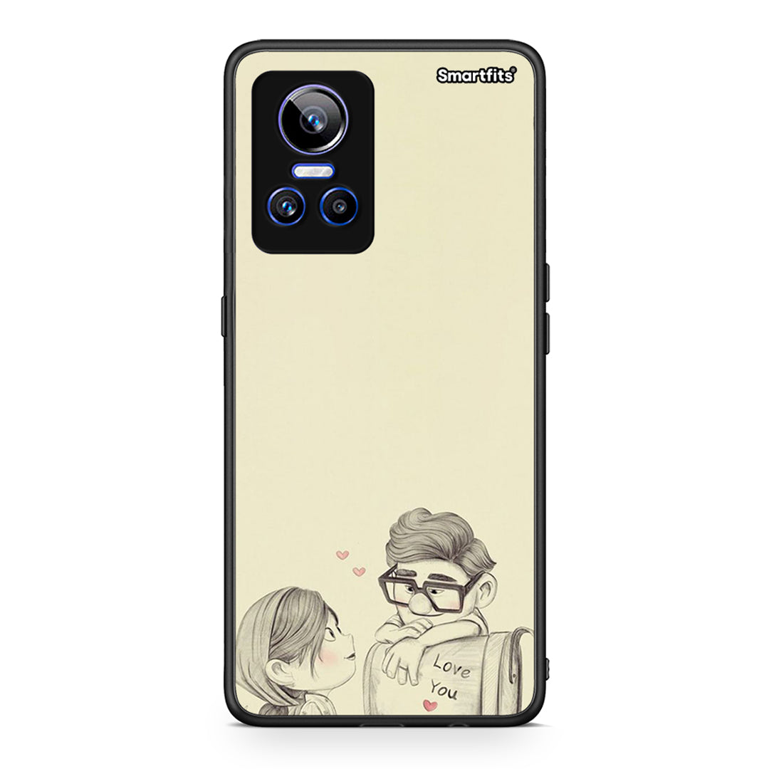 Realme GT Neo 3 Carl And Ellie θήκη από τη Smartfits με σχέδιο στο πίσω μέρος και μαύρο περίβλημα | Smartphone case with colorful back and black bezels by Smartfits