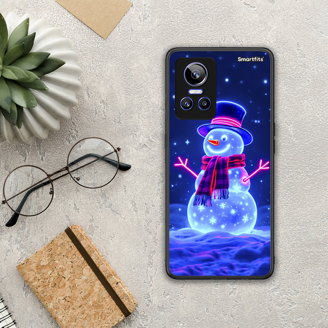 Christmas Neon Snowman - Realme GT Neo 3 θήκη