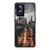 Thumbnail for Realme GT Neo 3 City Lights θήκη από τη Smartfits με σχέδιο στο πίσω μέρος και μαύρο περίβλημα | Smartphone case with colorful back and black bezels by Smartfits