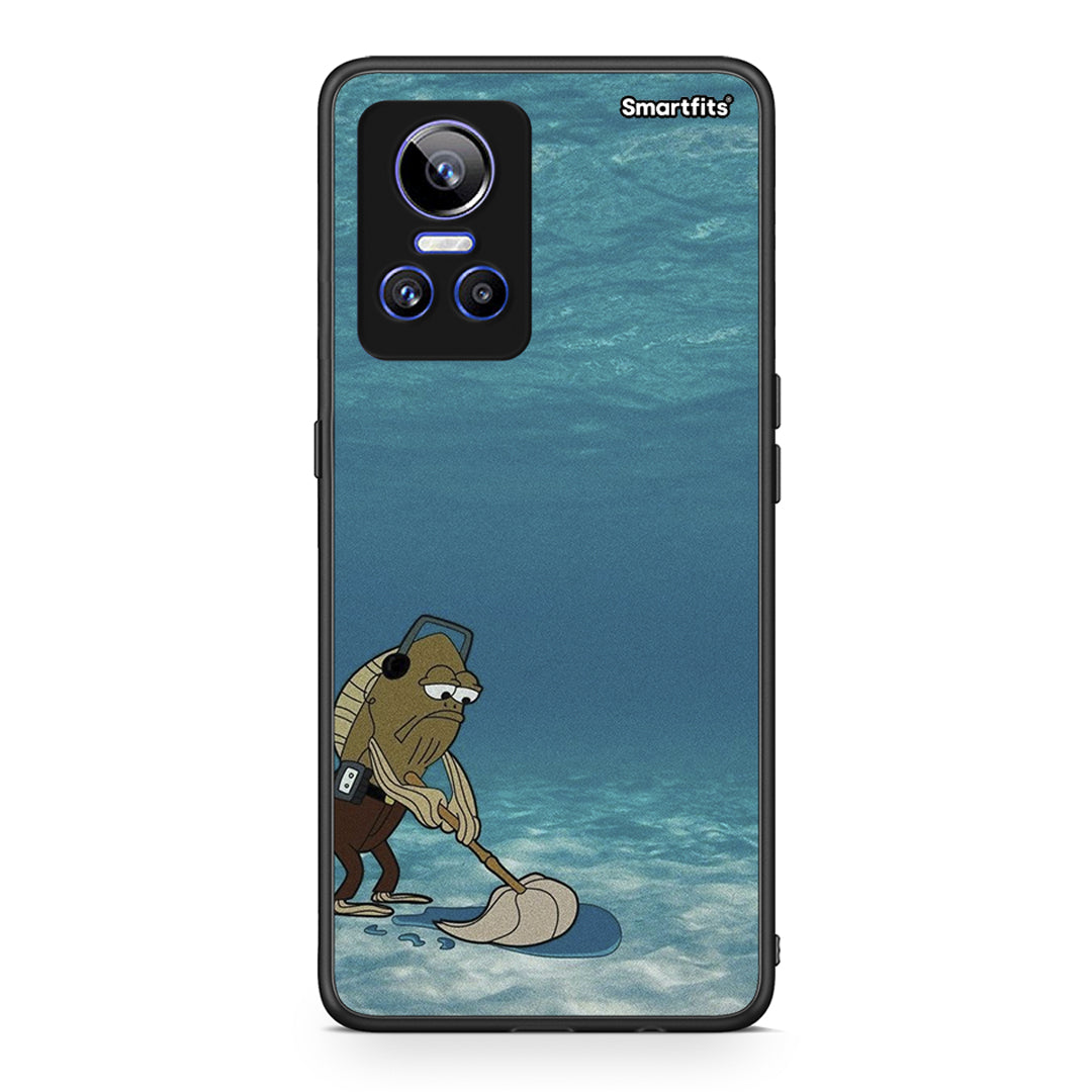 Realme GT Neo 3 Clean The Ocean Θήκη από τη Smartfits με σχέδιο στο πίσω μέρος και μαύρο περίβλημα | Smartphone case with colorful back and black bezels by Smartfits