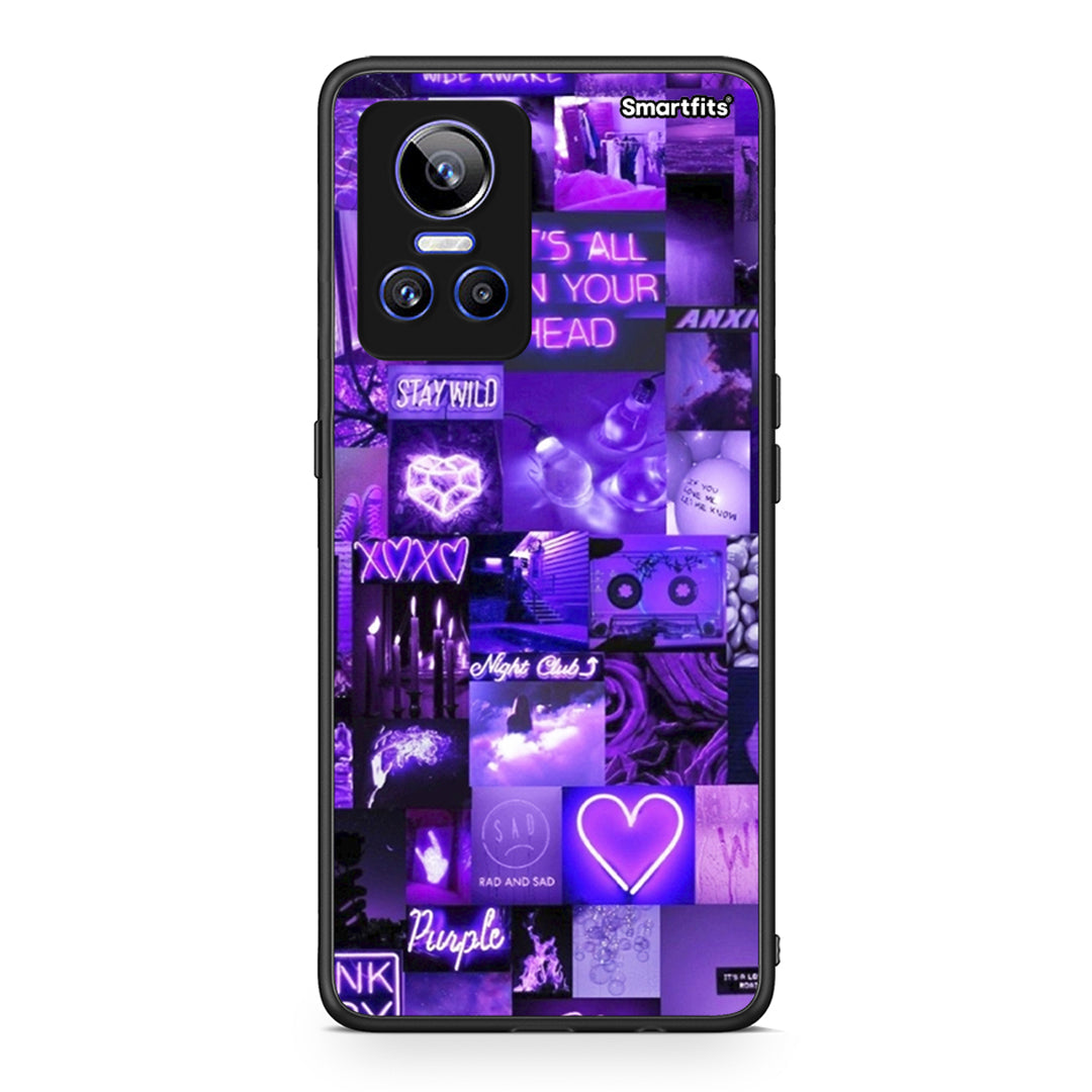 Realme GT Neo 3 Collage Stay Wild Θήκη Αγίου Βαλεντίνου από τη Smartfits με σχέδιο στο πίσω μέρος και μαύρο περίβλημα | Smartphone case with colorful back and black bezels by Smartfits