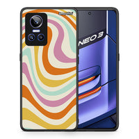 Thumbnail for Θήκη Realme GT Neo 3 Colourful Waves από τη Smartfits με σχέδιο στο πίσω μέρος και μαύρο περίβλημα | Realme GT Neo 3 Colourful Waves case with colorful back and black bezels