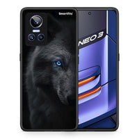 Thumbnail for Θήκη Realme GT Neo 3 Dark Wolf από τη Smartfits με σχέδιο στο πίσω μέρος και μαύρο περίβλημα | Realme GT Neo 3 Dark Wolf case with colorful back and black bezels