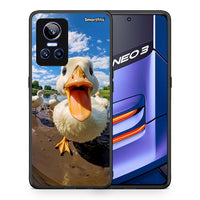 Thumbnail for Θήκη Realme GT Neo 3 Duck Face από τη Smartfits με σχέδιο στο πίσω μέρος και μαύρο περίβλημα | Realme GT Neo 3 Duck Face case with colorful back and black bezels