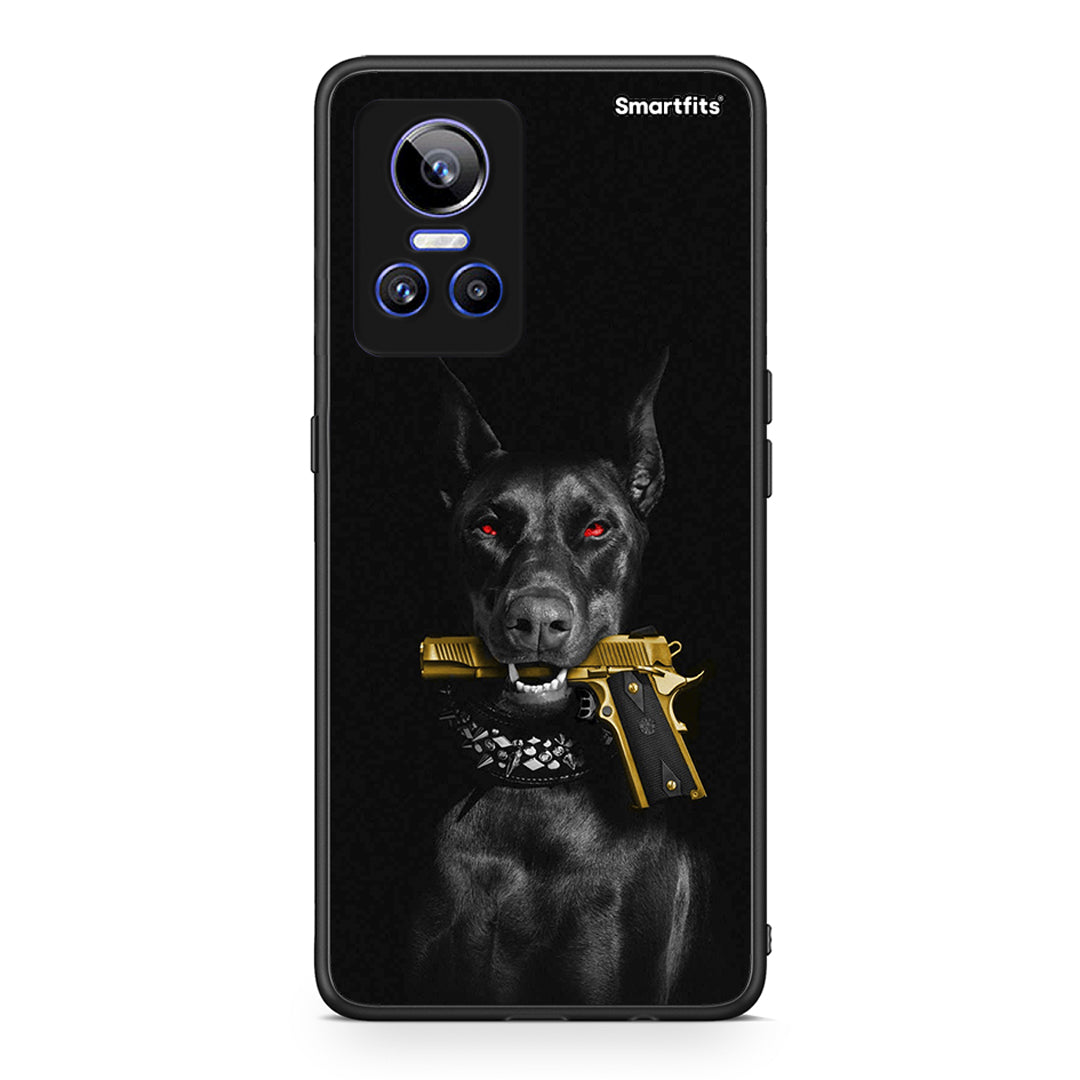 Realme GT Neo 3 Golden Gun Θήκη Αγίου Βαλεντίνου από τη Smartfits με σχέδιο στο πίσω μέρος και μαύρο περίβλημα | Smartphone case with colorful back and black bezels by Smartfits