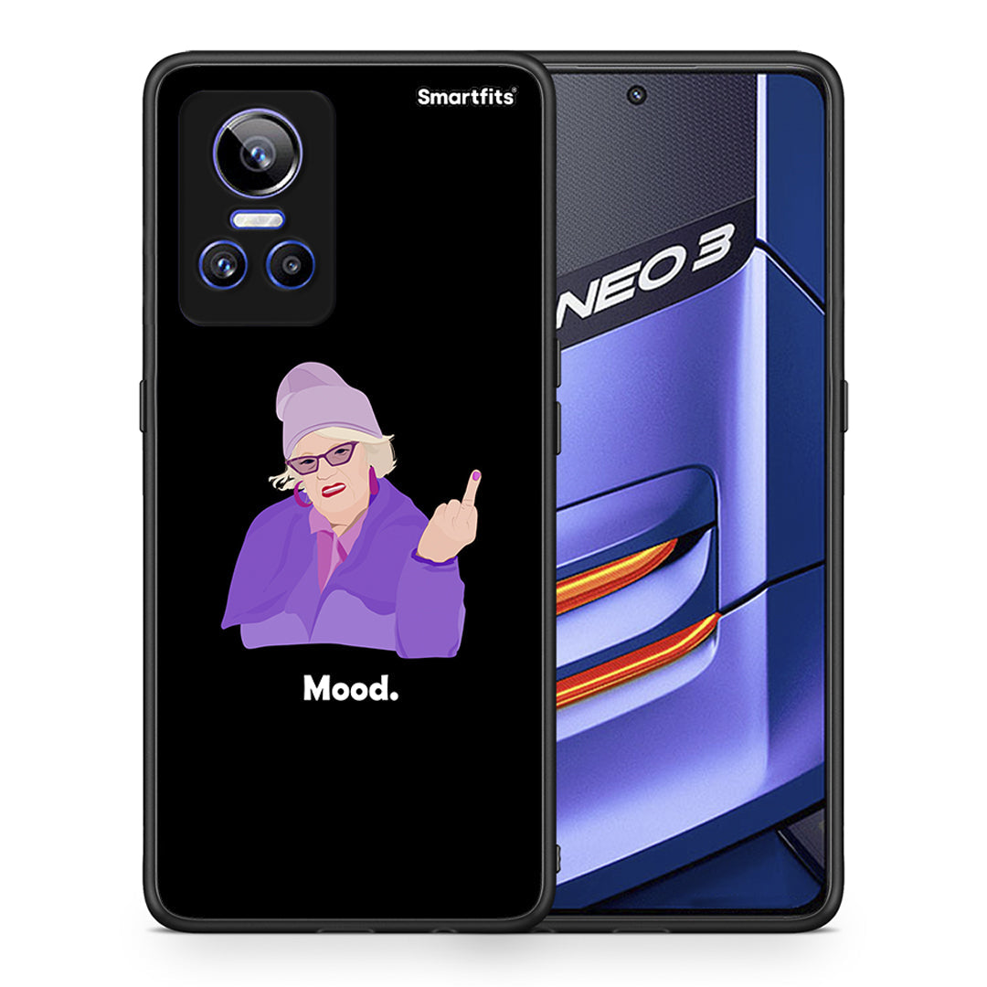 Θήκη Realme GT Neo 3 Grandma Mood Black από τη Smartfits με σχέδιο στο πίσω μέρος και μαύρο περίβλημα | Realme GT Neo 3 Grandma Mood Black case with colorful back and black bezels