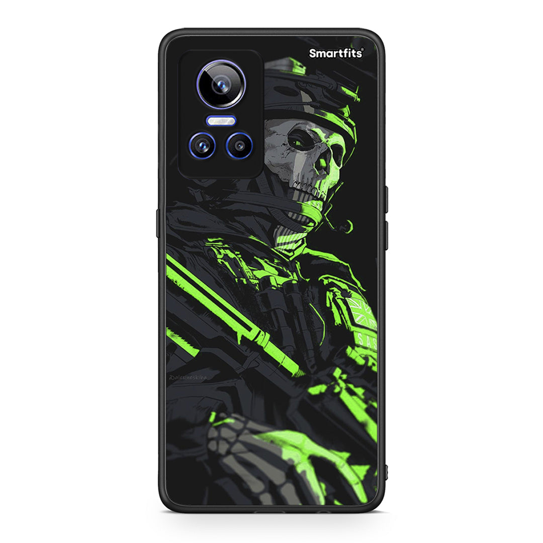 Realme GT Neo 3 Green Soldier Θήκη Αγίου Βαλεντίνου από τη Smartfits με σχέδιο στο πίσω μέρος και μαύρο περίβλημα | Smartphone case with colorful back and black bezels by Smartfits