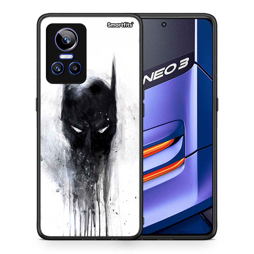 Θήκη Realme GT Neo 3 Paint Bat Hero από τη Smartfits με σχέδιο στο πίσω μέρος και μαύρο περίβλημα | Realme GT Neo 3 Paint Bat Hero case with colorful back and black bezels