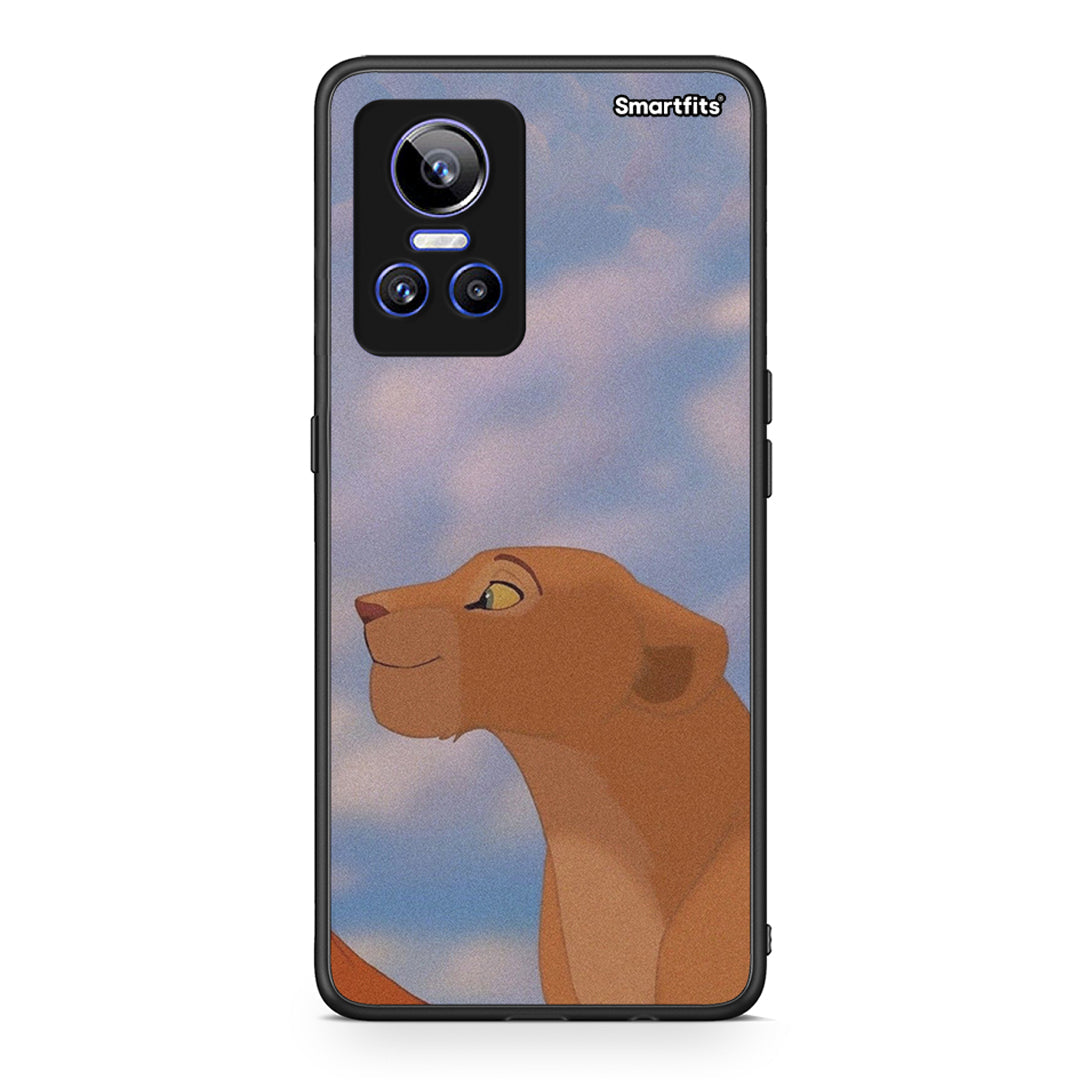 Realme GT Neo 3 Lion Love 2 Θήκη Αγίου Βαλεντίνου από τη Smartfits με σχέδιο στο πίσω μέρος και μαύρο περίβλημα | Smartphone case with colorful back and black bezels by Smartfits