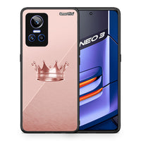 Thumbnail for Θήκη Realme GT Neo 3 Crown Minimal από τη Smartfits με σχέδιο στο πίσω μέρος και μαύρο περίβλημα | Realme GT Neo 3 Crown Minimal case with colorful back and black bezels