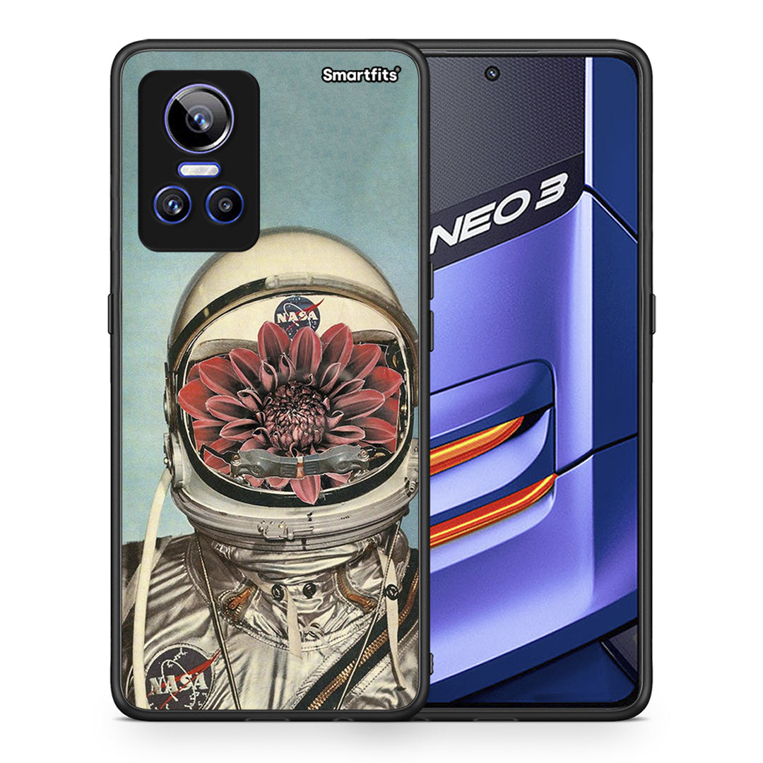 Θήκη Realme GT Neo 3 Nasa Bloom από τη Smartfits με σχέδιο στο πίσω μέρος και μαύρο περίβλημα | Realme GT Neo 3 Nasa Bloom case with colorful back and black bezels